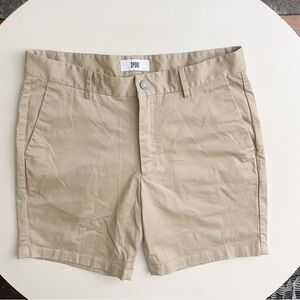 Spoke London Men’s 7” Sharp Chino Short Waist 32 Slim fit Khaki